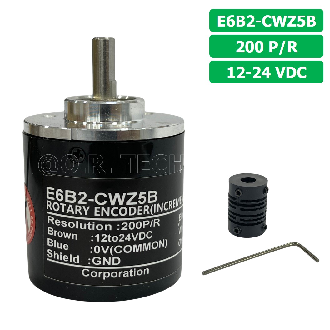 (1ชิ้น) E6B2-CWZ5B 200P/R 12-24VDC โรตารี่เอ็นโค้ดเดอร์ ROTARY ENCODER (INCREMENTAL)