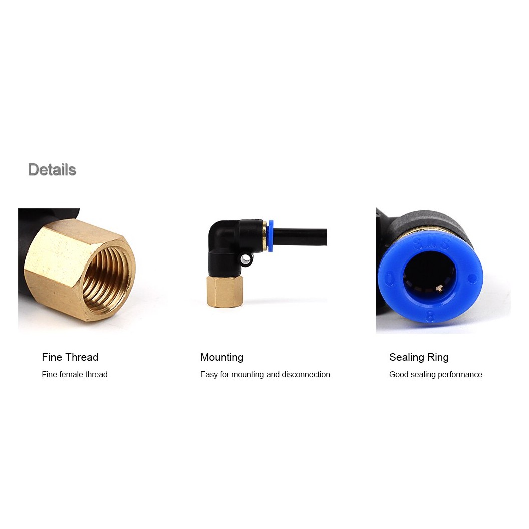PLF ข้อต่อลม งอ90 เกลียวใน ข้องอตัวเมีย Female Thread Elbow Pipe Quick Fittings Air connector ข้อต่อลมทองเหลืองงอ ข้อต่อลมงอตัวเมีย ข้องอ