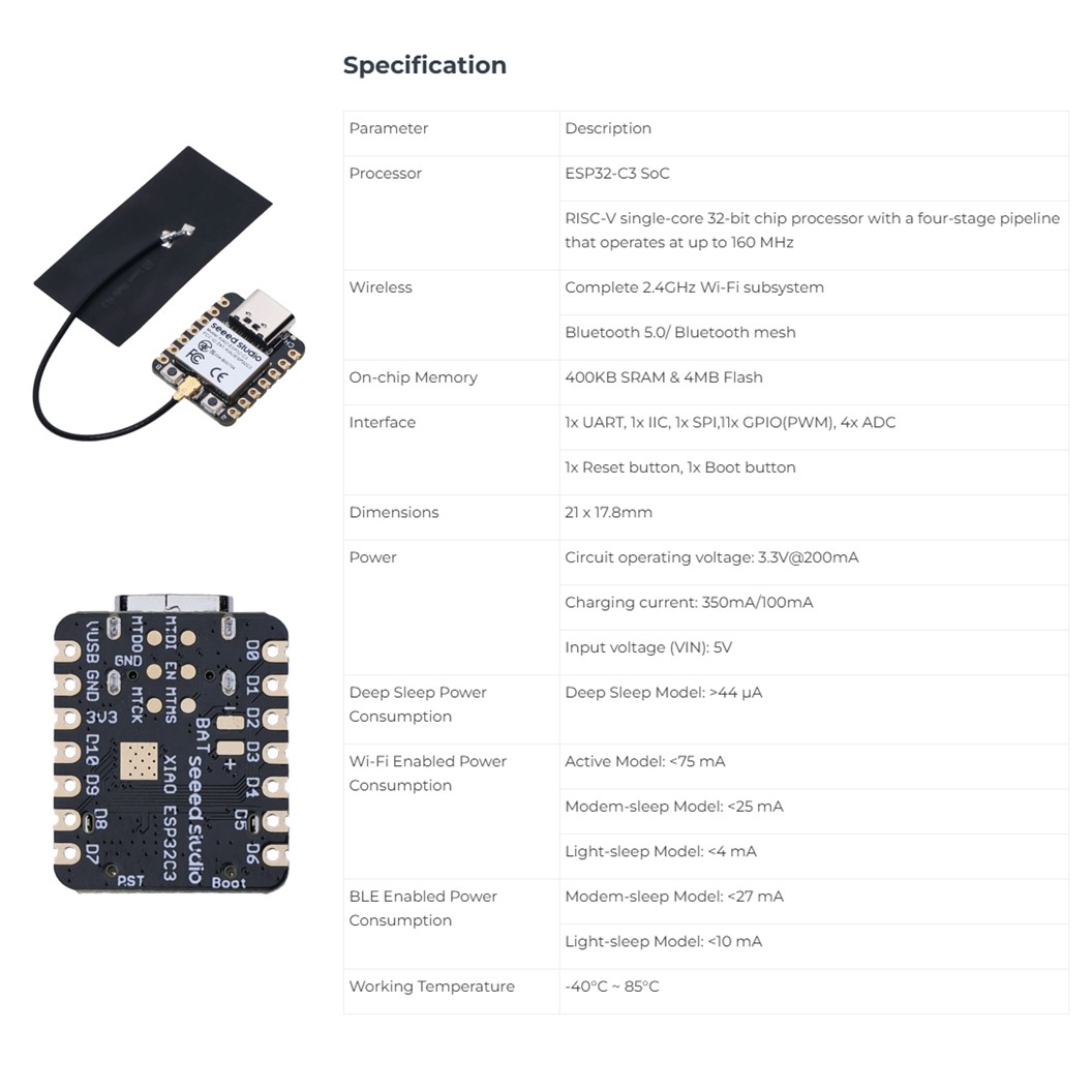 Seeed Studio XIAO บอร์ด ESP32 ขนาดเล็ก โมดูล บอร์ดไร้สาย XIAO ESP32-C3/ESP32-C6/ESP32-S3/ESP32-S3-Sense C3/C6/S3/S3-CAM