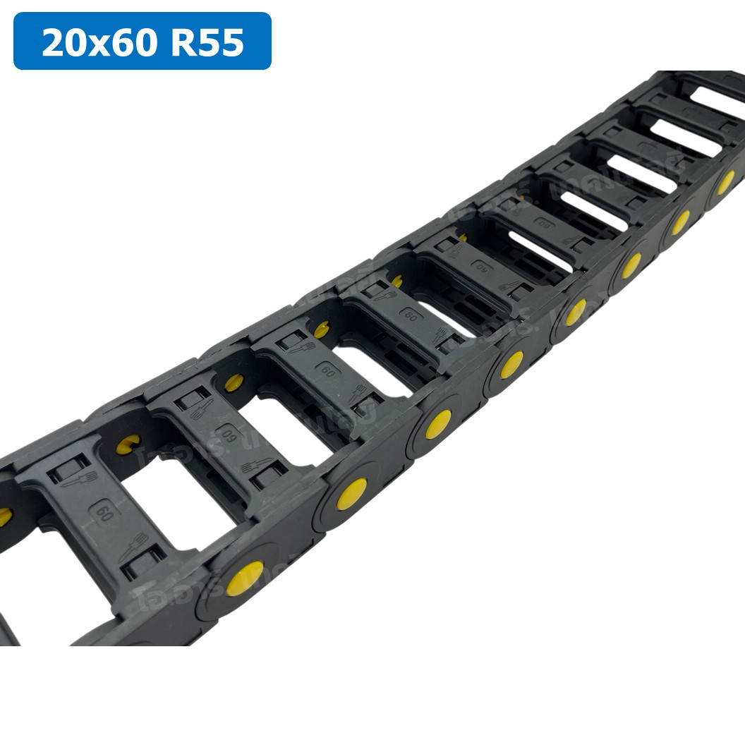 DC-20x60 R55 รางกระดูกงู รางสายไฟ 20x60x1000mm Drag chain engraving machine รางกระดูกงูร้อยสายไฟ Cable Dragchain รางร้อยสายไฟ