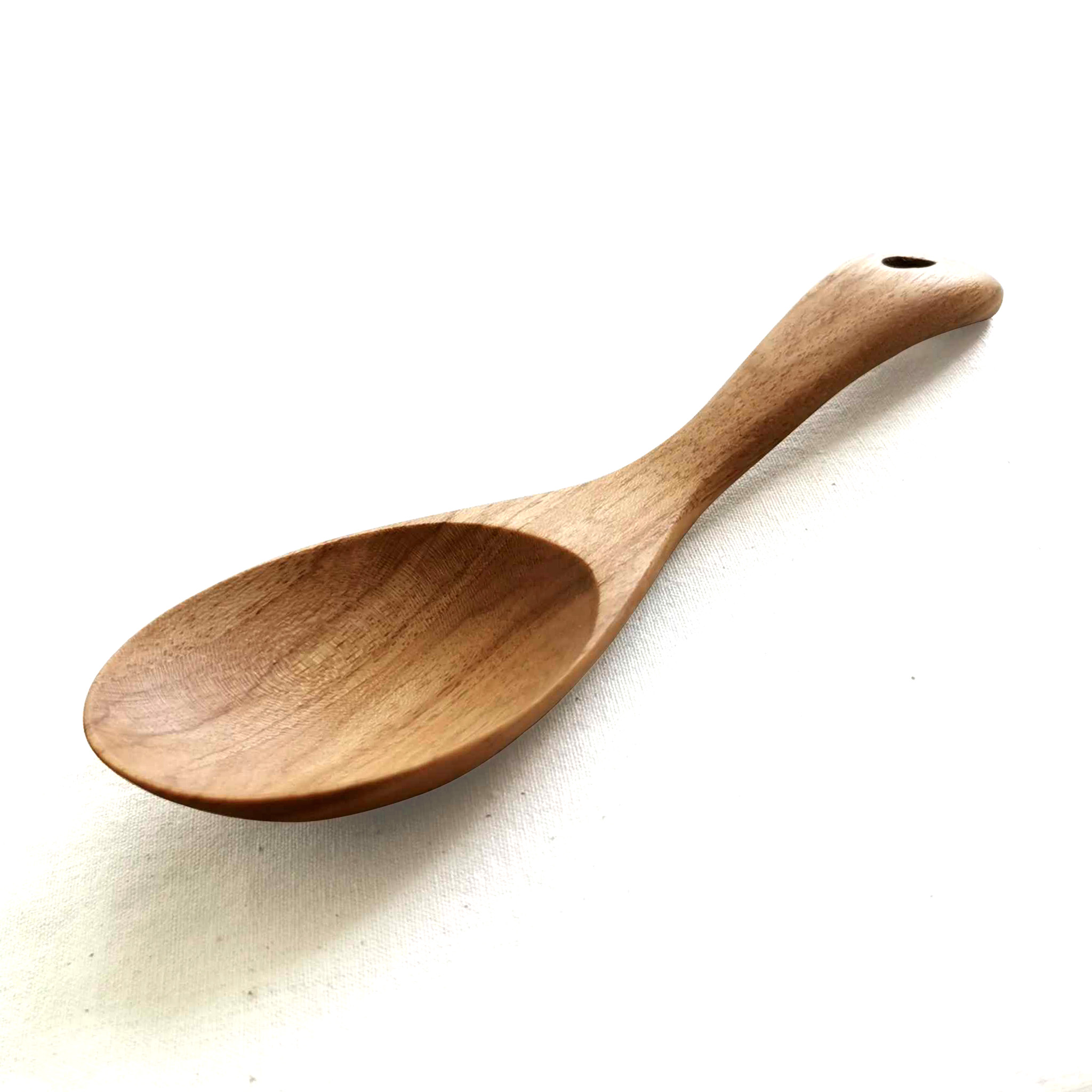 กูปรี ทัพพีตักข้าวไม้สัก ขนาดเล็ก KOUPREY Small Brown Teak Wood Rice Paddle