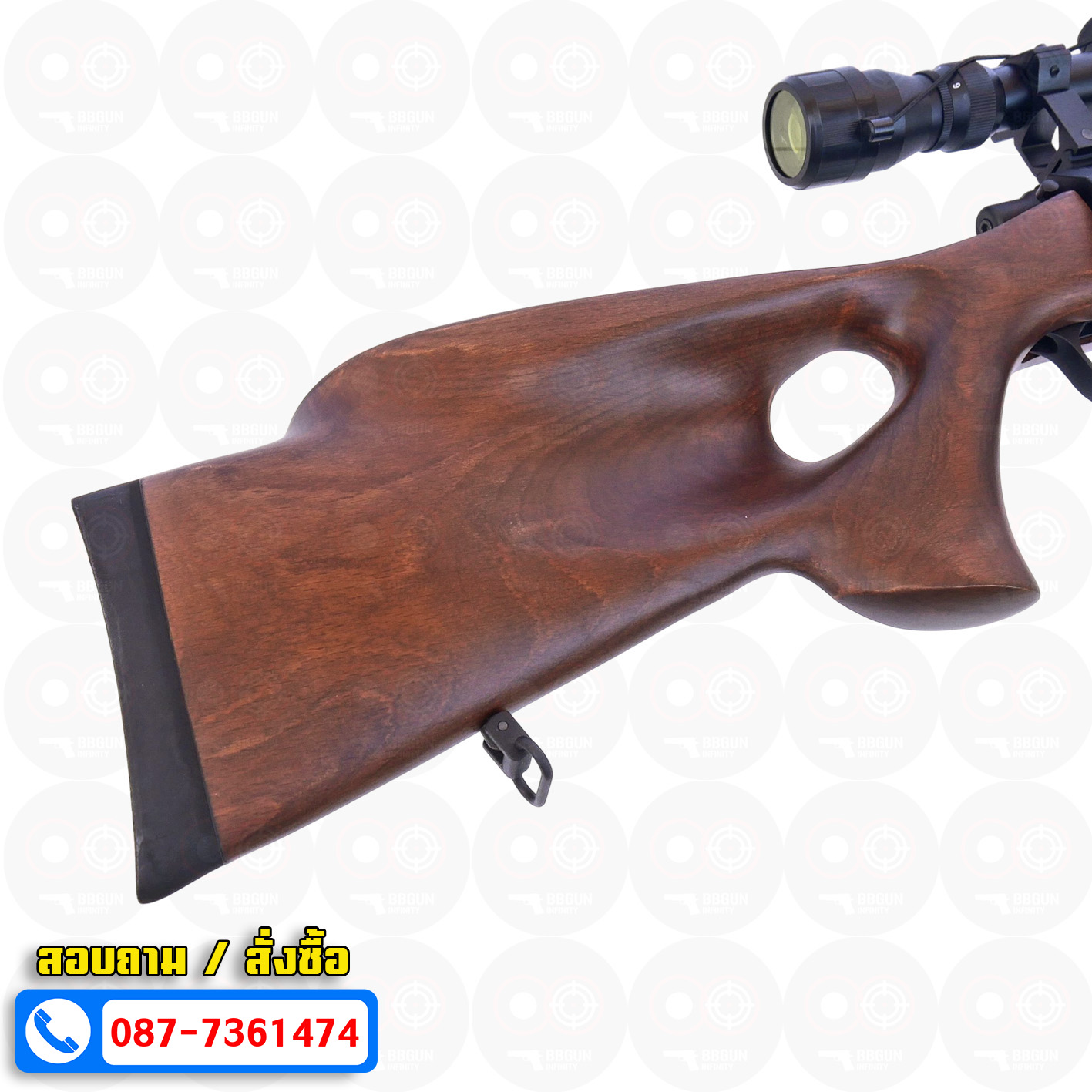 บีบีกันสไนเปอร์ไรเฟิล Double Bell 204-1 VSR-10 พันท้ายไม้แท้ Varmint Thumbhole Air Cocking BB GUN Sniper Rifle