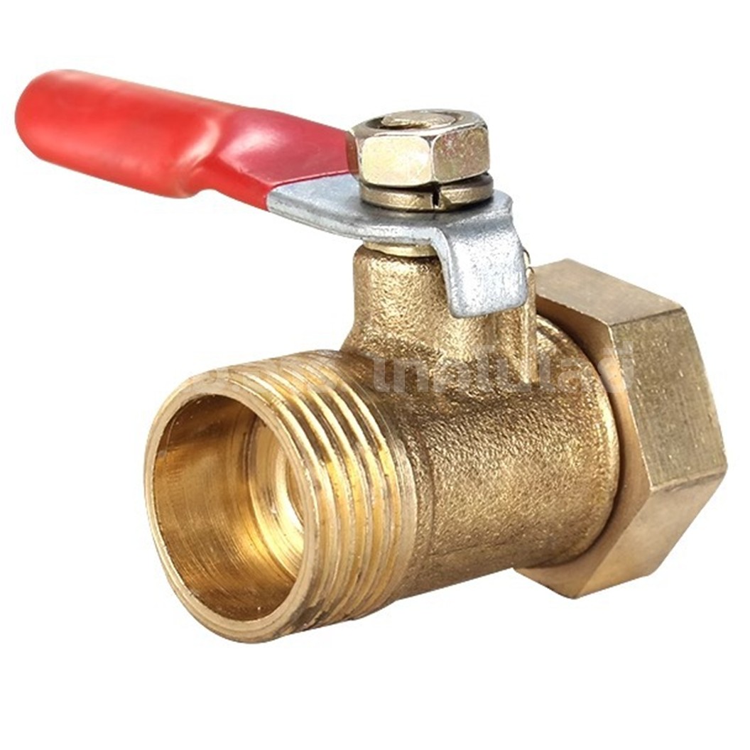 BVMF บอลวาล์วทองเหลือง เกลียวนอก-เกลียวใน วาล์วลม ก้านแดง Air Brass Ball Valve Male-Female thread เกลียว ผู้-เมีย ก๊อกลมทองเหลือง บอลวาล์วลม วาล์วลมทองเหลือง วาล์วปั๊มลม