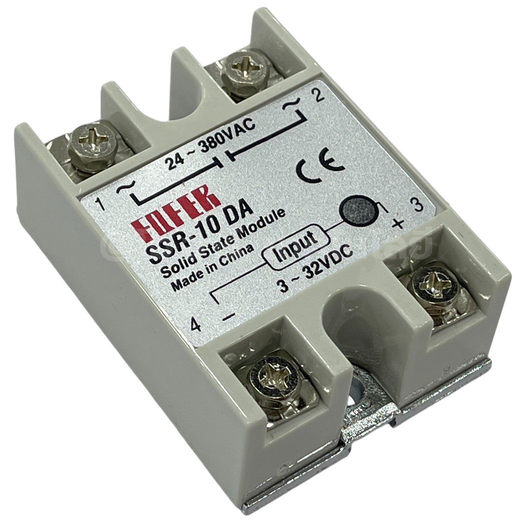 SSR-10DA 10A โซลิดสเตทรีเลย์ Solid State Relay SSR-10 DA (Input 3-32VDC, Output 24-380VAC 10A) รีเลย์แบบไร้หน้าสัมผัส
