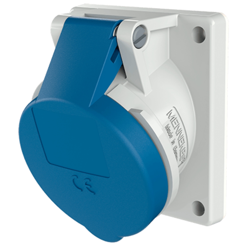 1632 MENNEKES (รหัสเดิม 1463) ปลั๊กตัวเมียฝังเฉียง (2P+E) 16A 230V IP44