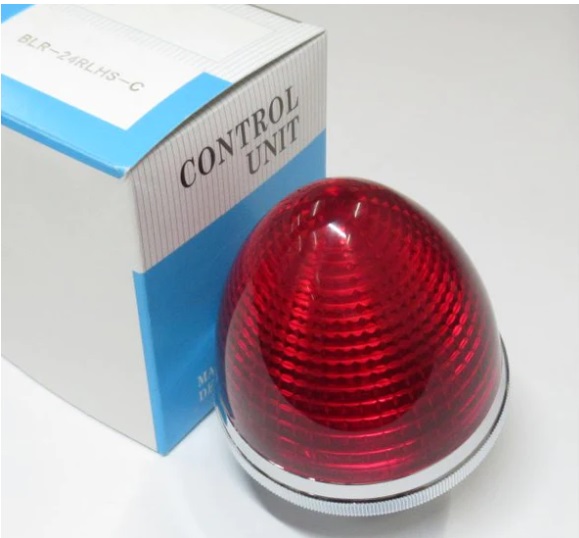 MARUYASU BLR-24HLHS-C ไพล็อตแลมป์หัวโดมสีแดง 80 มม. 1 LED 24V IP40