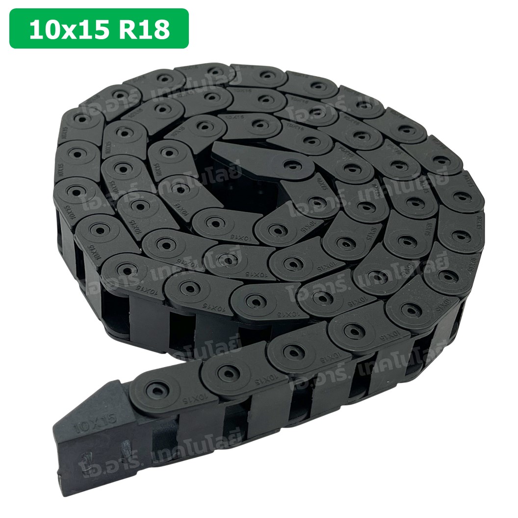 DC-10x15 R18 รางกระดูกงู รางสายไฟ 10x15x1000mm Drag chain engraving machine รางกระดูกงูร้อยสายไฟ Cable Dragchain รางร้อยสายไฟ