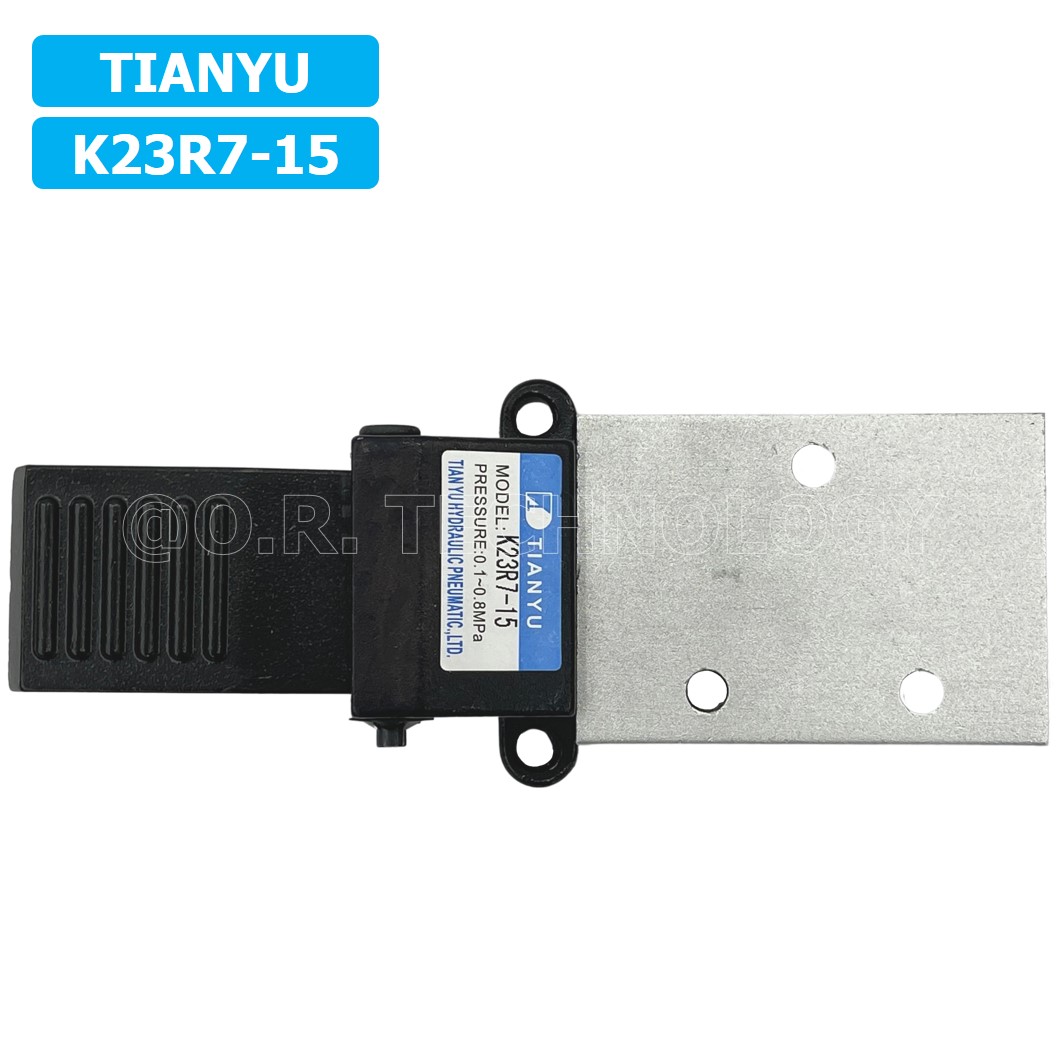 (1ชิ้น) K23R7-15 เท้าเหยียบลม วาล์วเท้าเหยียบ สวิทซ์เท้าเหยียบลม Air Foot Switch Valve Pneumatic TIANYU