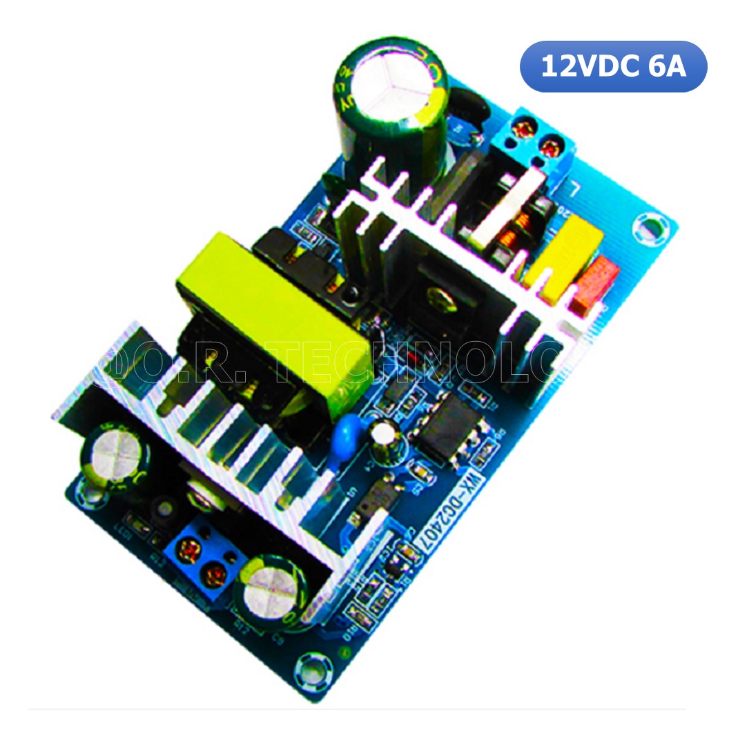 (1ชิ้น) AA611 ตัวแปลงไฟ สวิตช์จ่ายไฟ สวิตชิ่ง AC-DC Switching Power Supply Board 100-240VAC to 12VDC 6A 70W