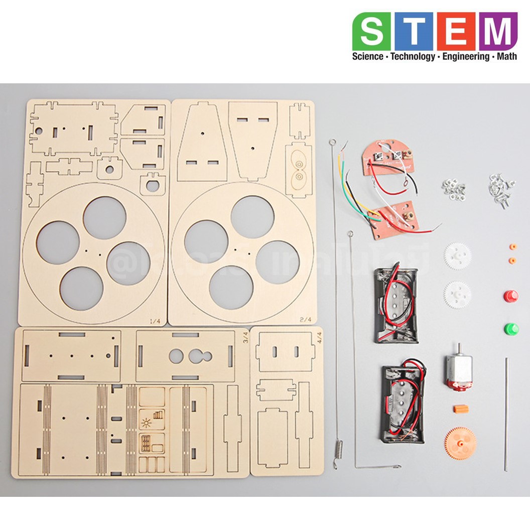 T-M168 ชุดประกอบไม้ หุ่นยนต์บังคับ รีโมท Remote Control Balancing Robot Wooden Kit STEM Education ของเล่นเสริมทักษะ เสริมพัฒนาการ หุ่นยนต์บังคับวิทยุ หุ่นยนต์ทรงตัว