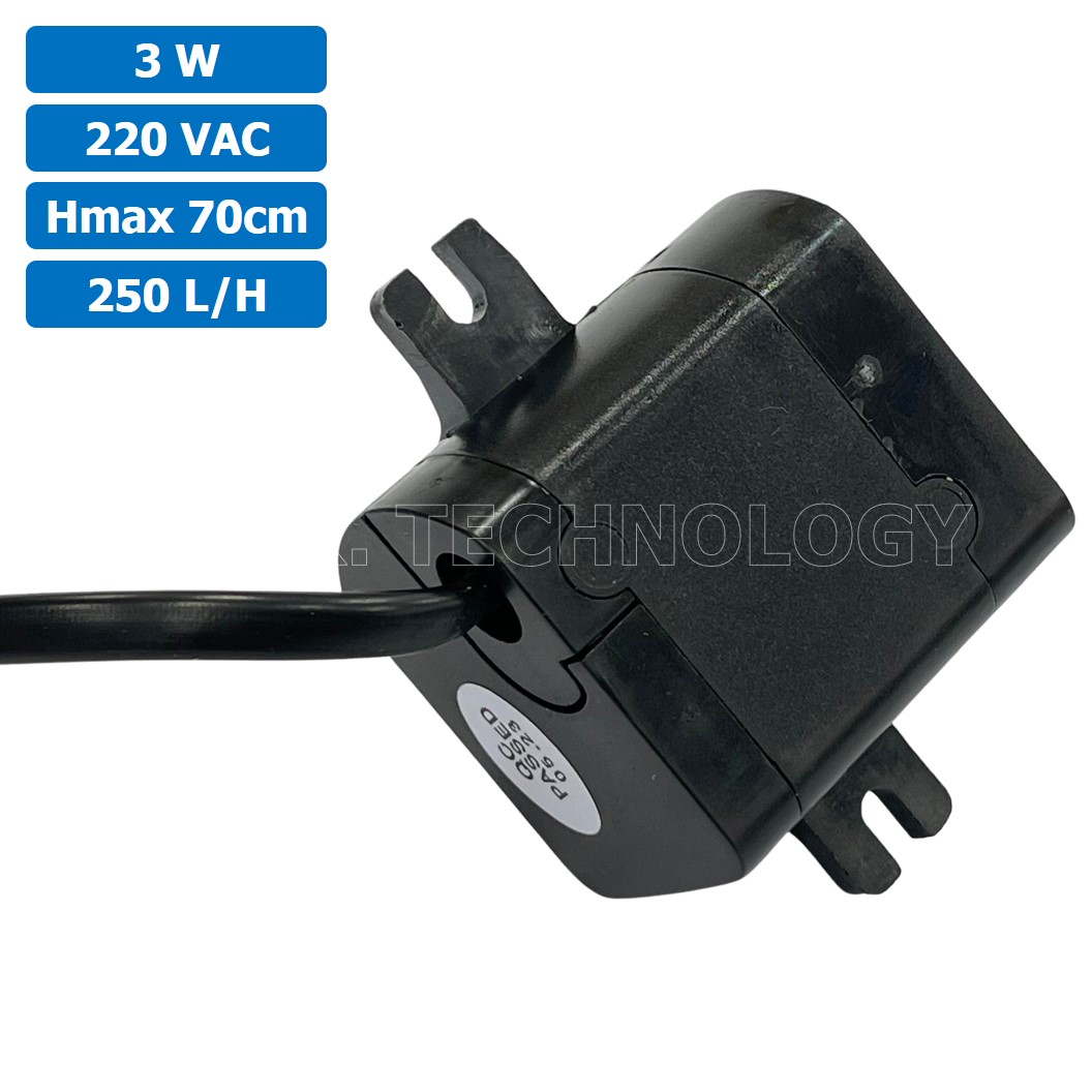 (1ชิ้น) JN-300 หัวพิน ปั๊มน้ำ ปั๊มแช่ 220VAC 3W Water pump Submersible Pump JING NUO Hmax 0.7m Qmax 250L/H