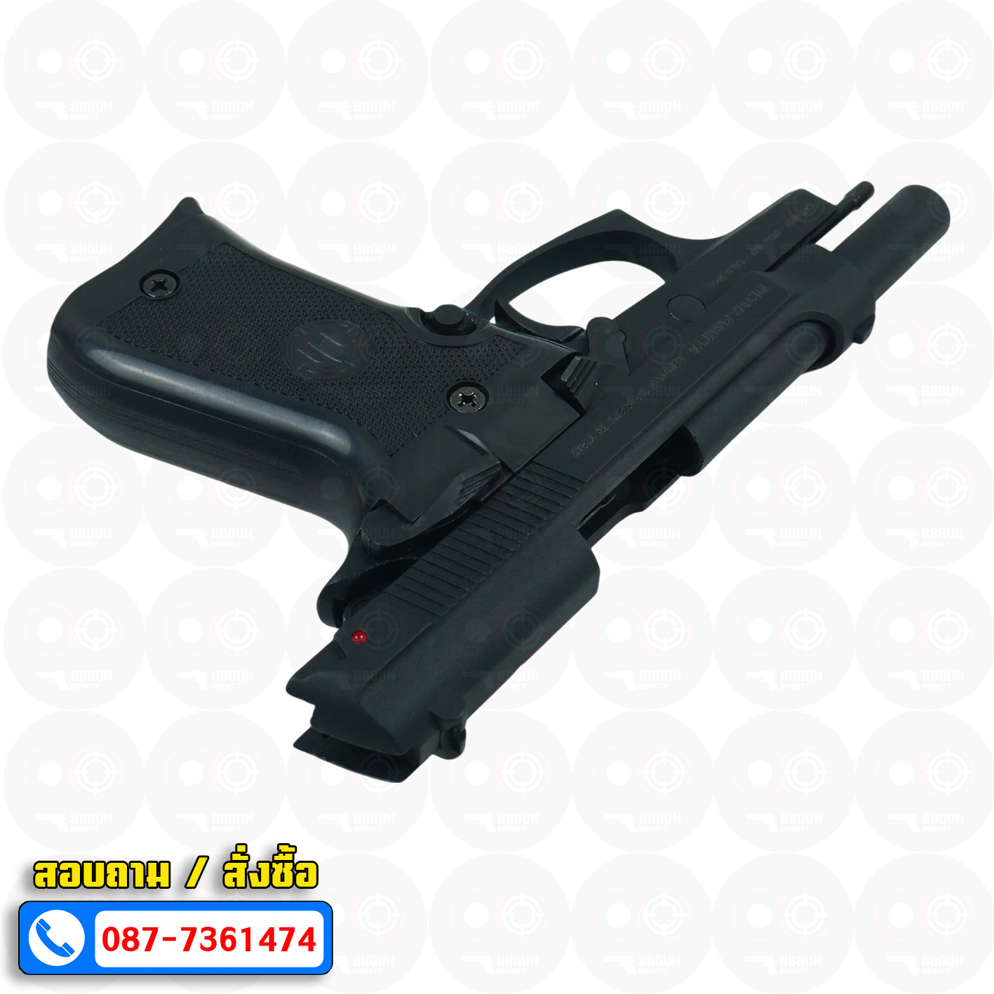 BLANK GUN RETAY M84 FS สีดำ แบลงค์กัน 2 แม็กกาซีน BERETTA M84 บาเร็ตต้า m84