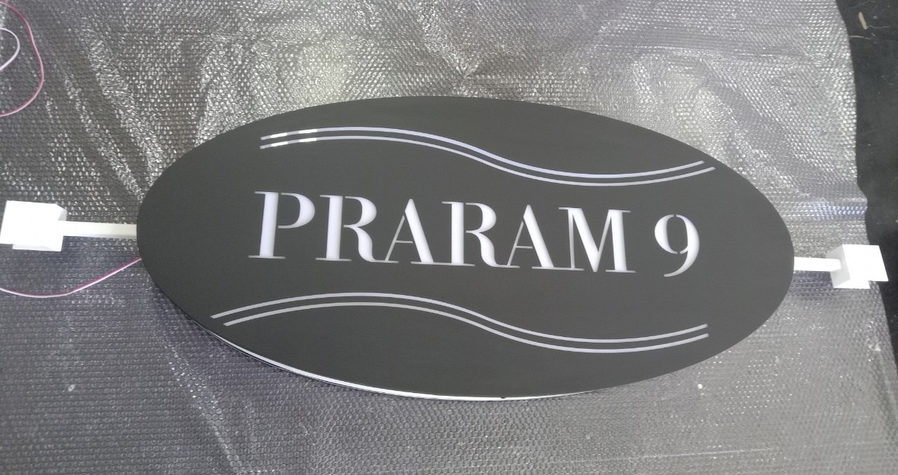 กล่องไฟซิงค์ฉลุไฟออก2ด้าน กล่องไฟติดหน้าร้าน