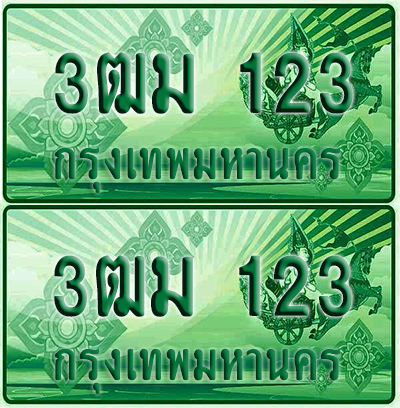 ป้ายประมูล 123 เลขรถ 3ฒม 123 กระบะแคป (6)