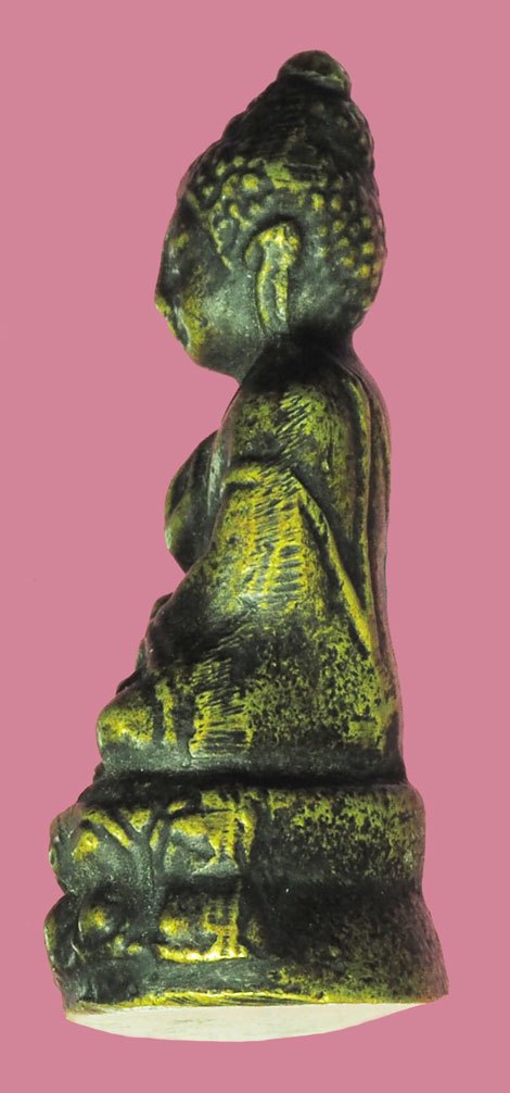 *38140 พระกริ่งปางประทานพร วัดประสาทบุญญาวาส ปี 2506 กรุงเทพ เนื้อฝาบาตร ไม่มีโค๊ต ตะไบทั้งองค์กริ่งติดไม่ดัง 7