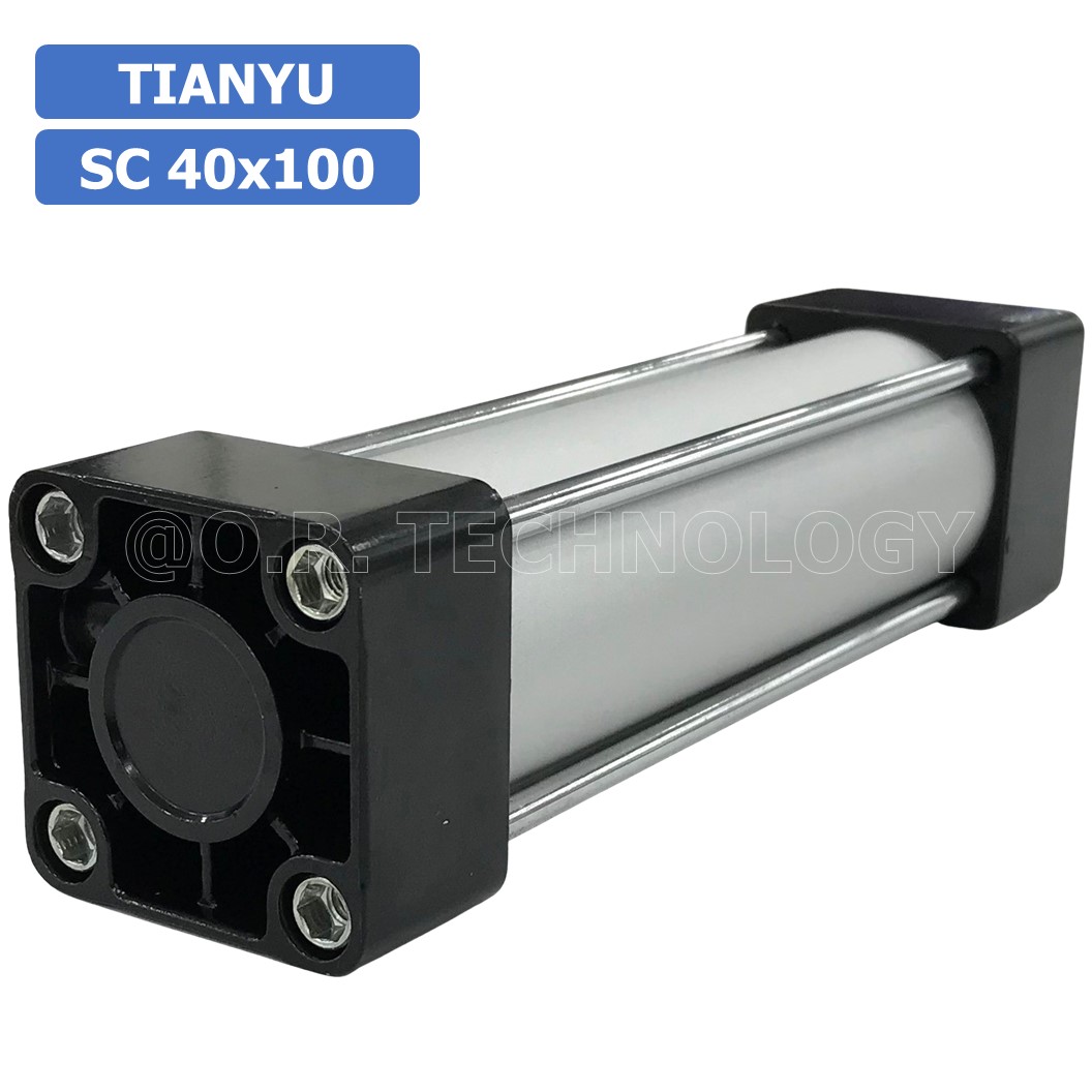 (1ชิ้น) SC 40x100 กระบอกลม รุ่นมาตรฐาน กระบอกลม 4 เสา Standard Cylinder Air Pneumatic แบบสี่เสา