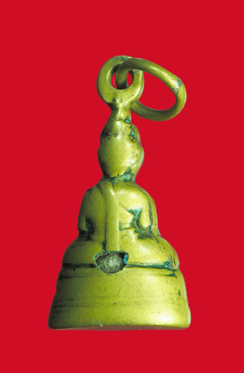 *32366 พระกริ่งหลวงพ่อโต วัดบางพลี สมุทรปราการ เนื้อทองเหลือง ห่วงเชื่อมเก่า 77