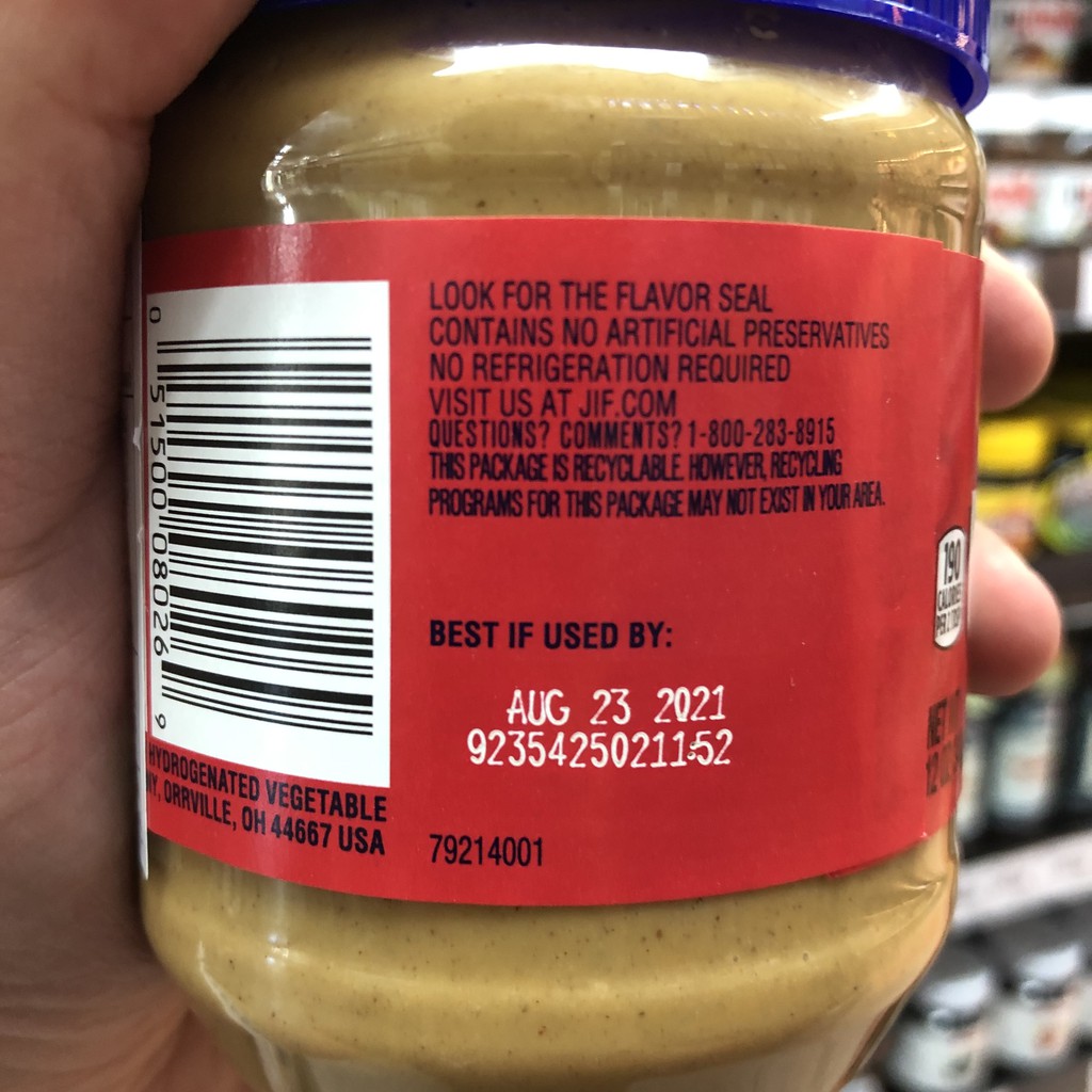 จิฟ เนยถั่ว 340 กรัม JIF Peanut Butter 340 g.