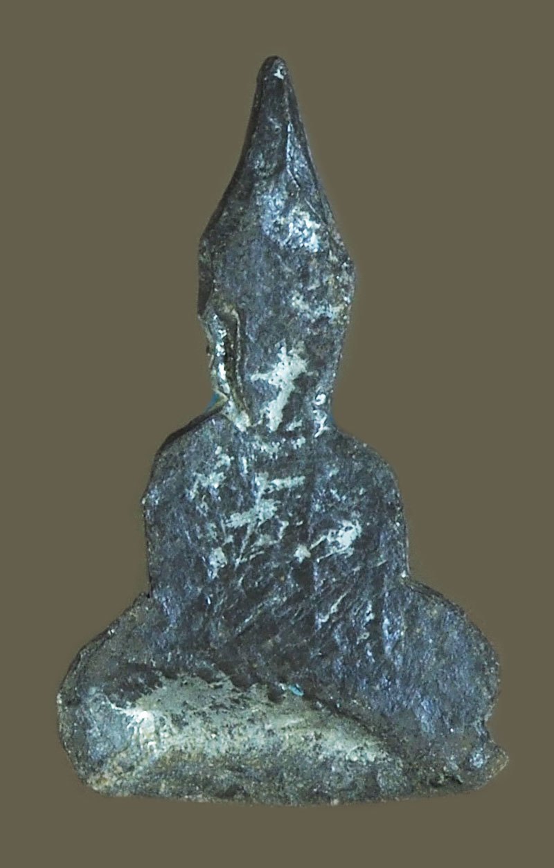 *40284 พระพิมพ์ท่ากระดาน กรุวัดสัมพันธวงศ์ กรุงเทพ เนื้อชินเงิน 13