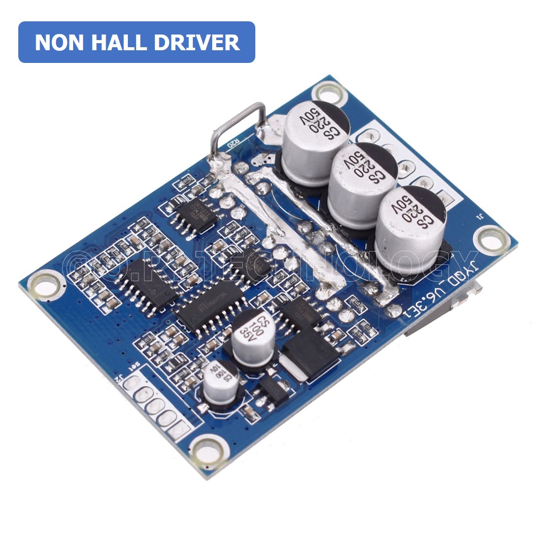 (1ชิ้น) AA692 บอร์ดไดร์ฟมอเตอร์ไร้แปลงถ่าน โมดูลไดร์ฟมอเตอร์ไร้แปลงถ่าน DC 12V-36V 15A 500W Brushless Motor Controller Hall Motor Balanced Car Driver Board Non Hall Driver