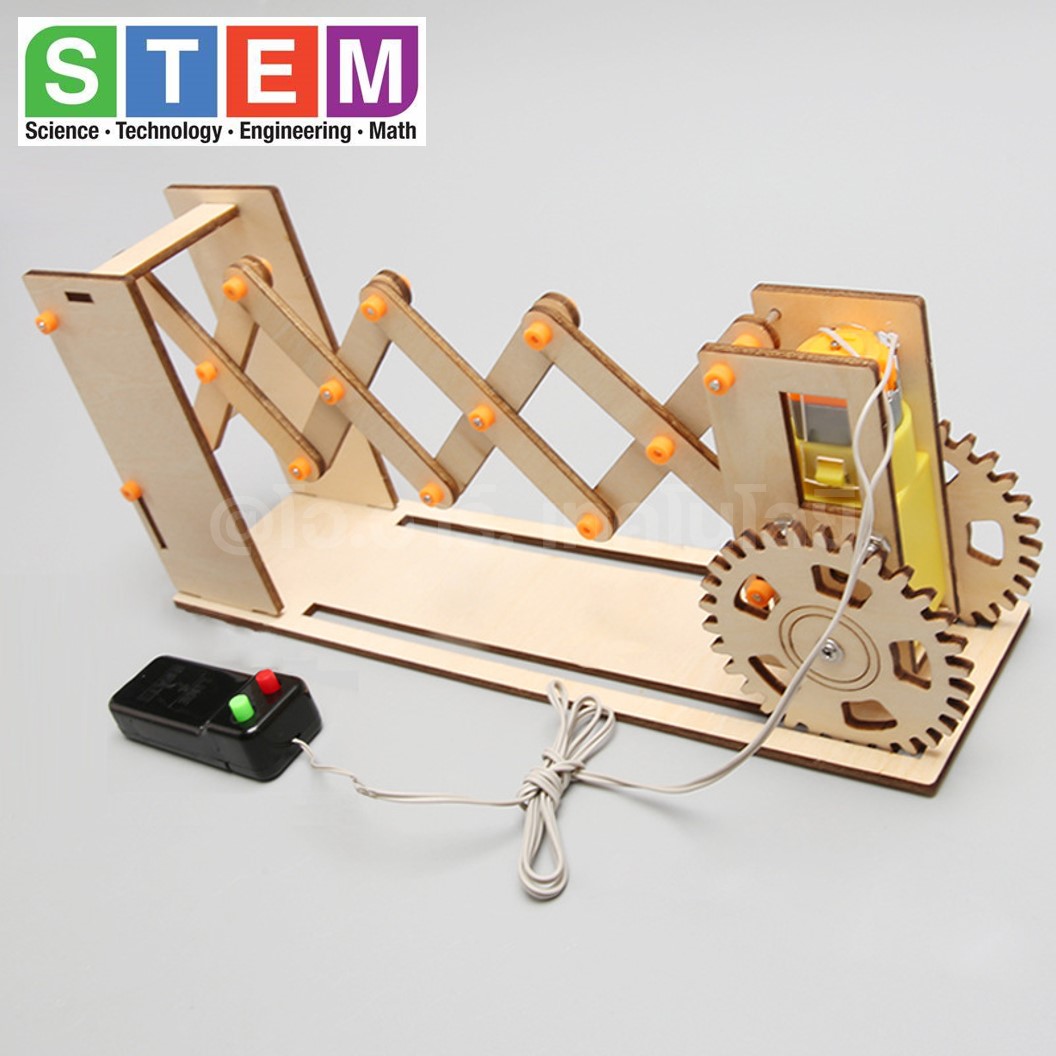 T-M213 ชุดประกอบไม้ ประตูเลื่อนไฟฟ้า Remote Electric Door Barrier Gate Wooden Kit STEM Education ของเล่นเสริมทักษะ เสริมพัฒนาการ ชุดเรียนรู้ ชุดทดลอง ประตูเลื่อน รีโมท
