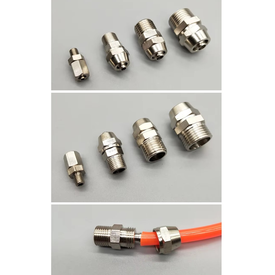 KPC ข้อต่อลมสวมอัด ตรง เกลียวนอก Quick Joint Connector Straight Male Thread ข้อต่อลม แบบสวมอัด เกลียวตัวผู้ Air fitting ข้อต่อตรงเกลียวนอก