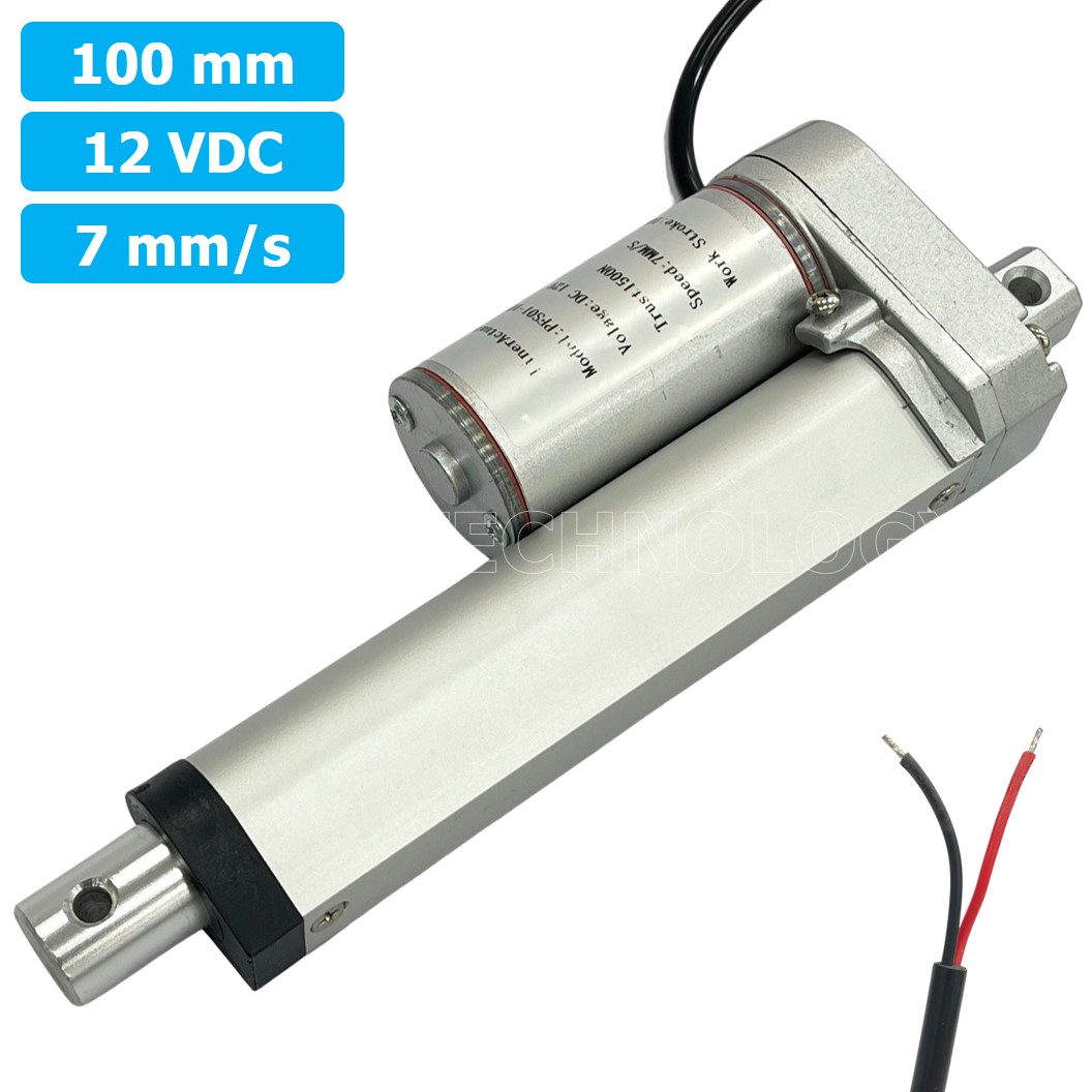 (1ชิ้น) NC481 มอเตอร์ก้านชัก พัตเตอร์ไฟฟ้า ระยะชัก 100mm 7mm/s 1500N 12VDC Electric Linear Actuator Putter DC 12V Stroke Length 100mm