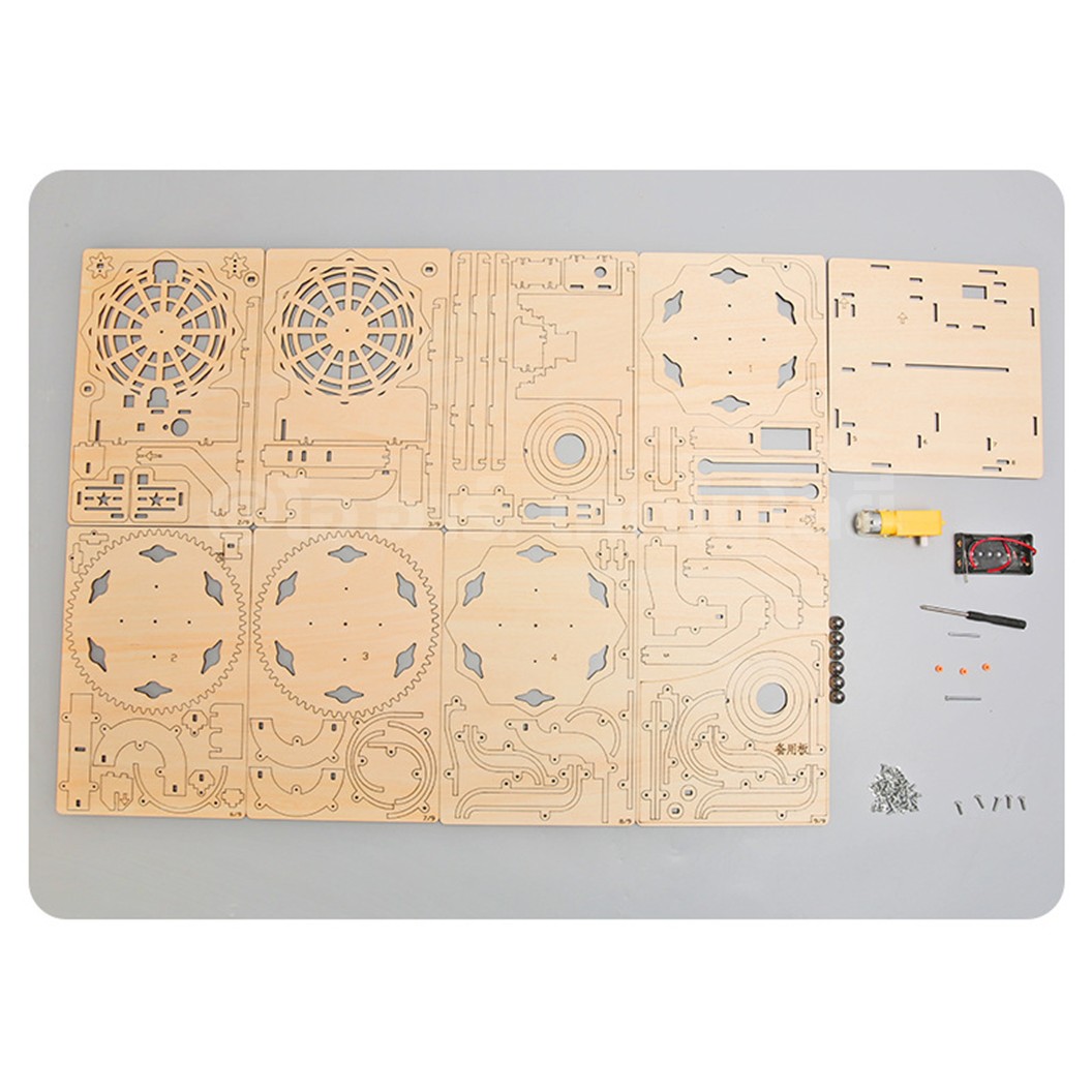 T-M283 ชุดประกอบไม้ บอลเขาวงกตไฟฟ้า Electric Roller Coaster Ball Puzzle Wooden Kit STEM Education ของเล่นเสริมทักษะ เสริมพัฒนาการ ชุดเรียนรู้ ชุดทดลอง Rolling Ball