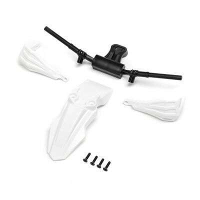 LOS-2304 Fender, Handguards & Handle Bars, White: PM-SM/MX