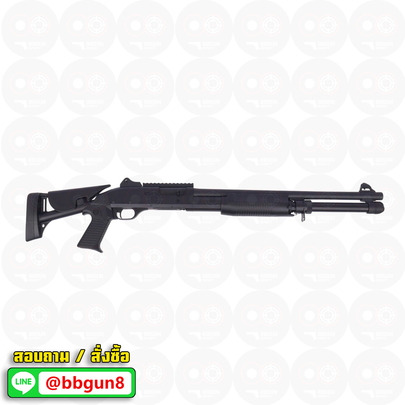 บีบีกันปืนลูกซอง Benelli M4 Super 90 Shotgun Tactical (ยิงกระจาย 3 นัด) - CYMA CM.373M Metal version