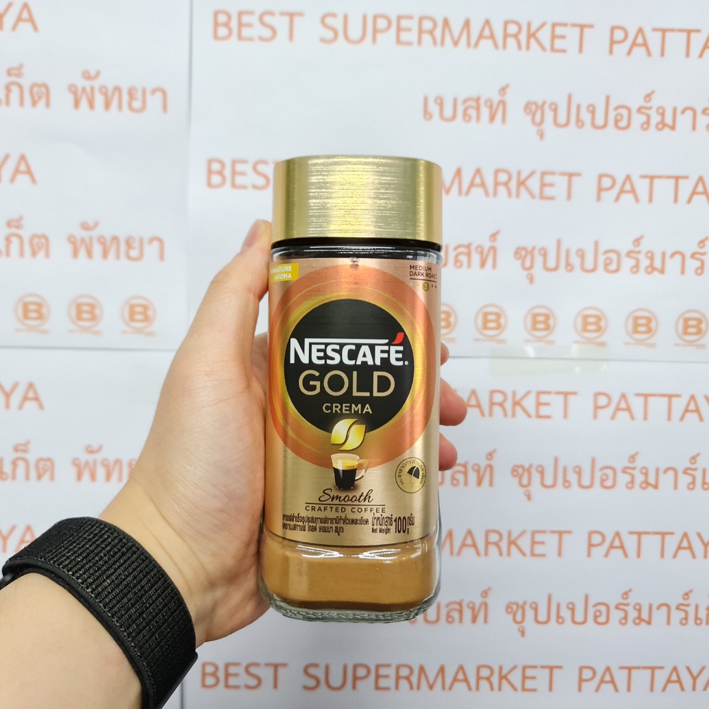 เนสกาแฟ โกลด์ เครมมา กาแฟคั่วบดละเอียด 100 กรัม Nescafe Gold Crema 100 g.