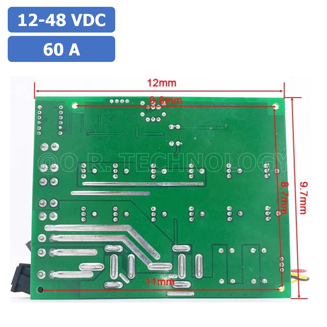 (1ชิ้น) AH045 ตัวควบคุมความเร็วรอบมอเตอร์ พร้อมสวิทช์หมุนกลับทาง 1000W 12-48VDC 60A DC Motor Speed Controller Reversible switch