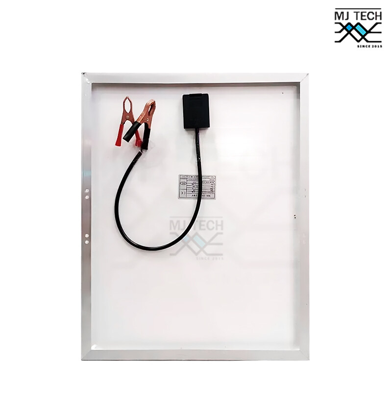 แผงโซล่าเซลล์ 18V พร้อมสายไฟ และ ปากคีบ ขนาด 20W / 30W / 50W