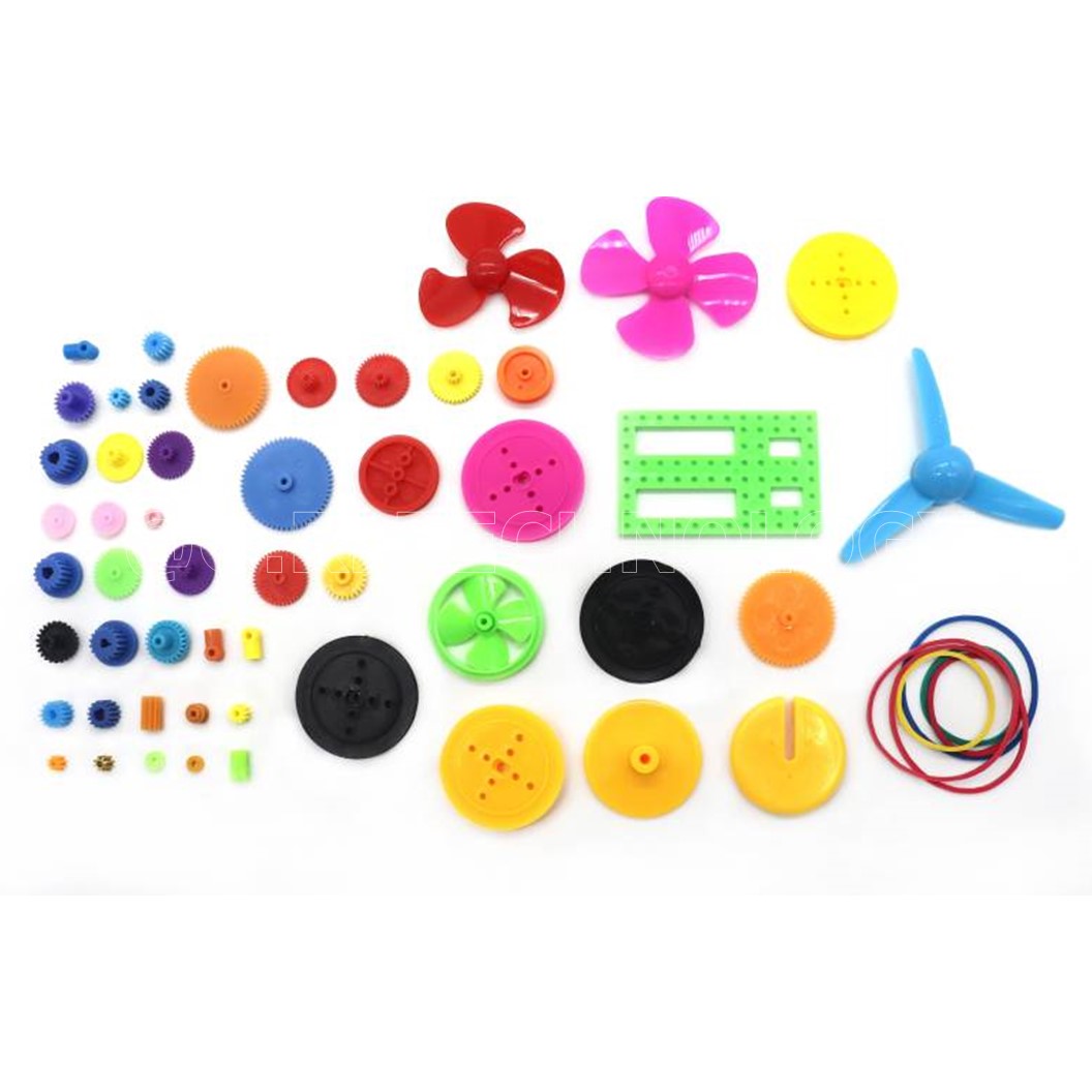 (1ชิ้น) AC253 ชุดเฟือง เฟืองพลาสติก เฟืองมอเตอร์ เฟืองของเล่น 55ชิ้น DIY 55Pcs/lot Colorful Plastic Motor Gear Kit