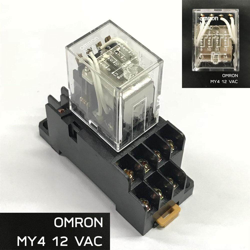 Omron RELAY Omron MY4 12VAC + socket
