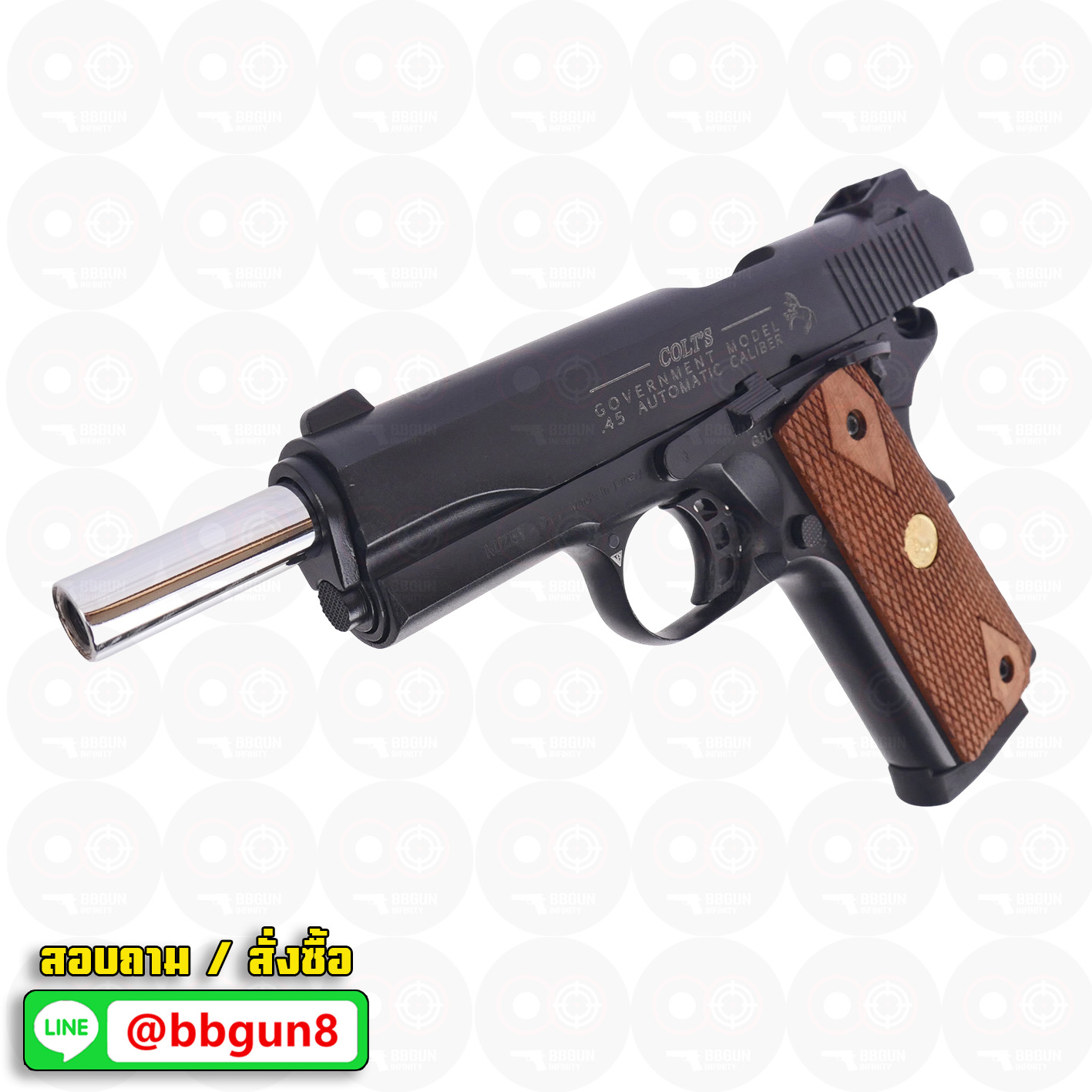 แบลงค์กัน KUZEY M1911 5 นิ้ว COLT GOVERMENT 100 Year สีดำ blank gun ด้ามไม้