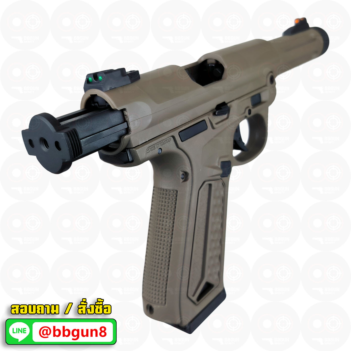 บีบีกันอัดแก๊ส Action Army AAP-01 Assassin GBB FDE สีทราย BB GUN