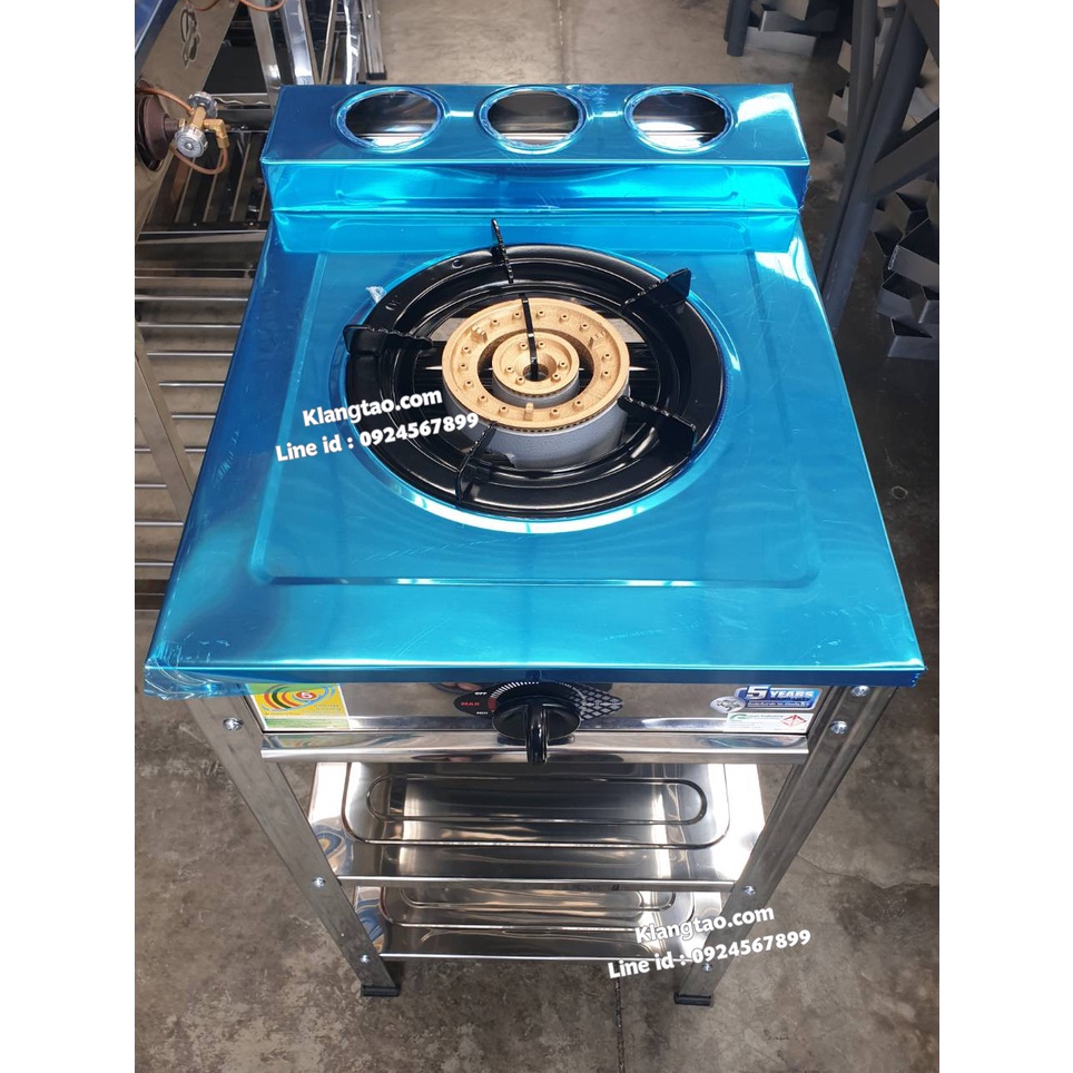 DYNA HOME เตาแก๊สสแตนเลส 1 หัวเตา แบบตั้งพื้น รุ่น LK-111-C หัวเตาเหล็กหล่อขนาด 130 มม. (เลือกชนิดหัวปรับได้)