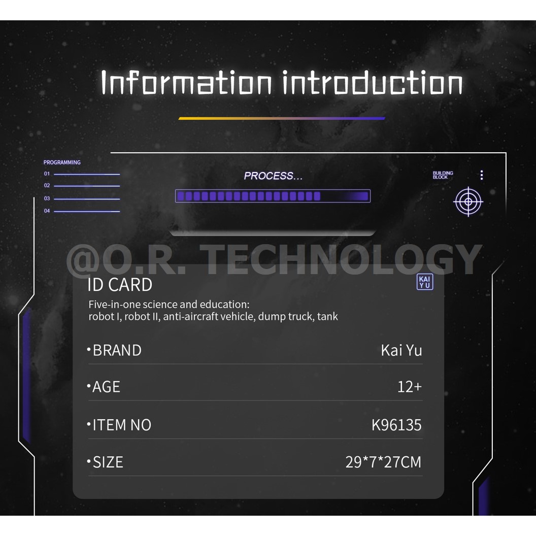 KEEYEE WORLD K96135 ชุดเรียนรู้ เสริมทักษะ 5 in 1 Stunt Car ตัวต่อ STEAM Educational Programmable Robot Kit Building Block