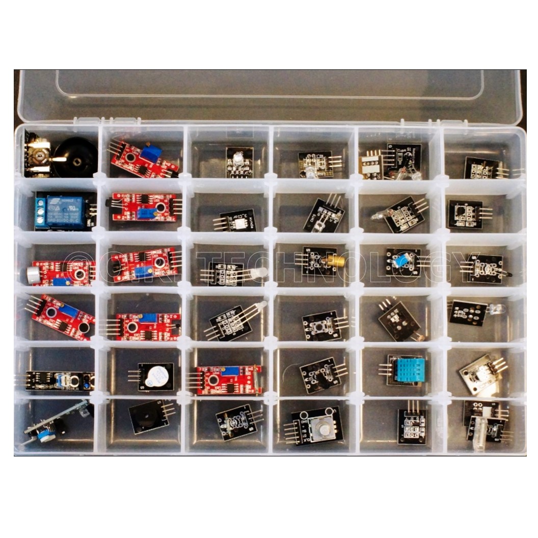 (1ชิ้น) AE002 ชุดเรียนรู้ ชุดเซนเซอร์ 37 ชนิด ชุดเริ่มต้นเรียนรู้ 37 Sensor module kit for Arduino Starter kit 37 in 1