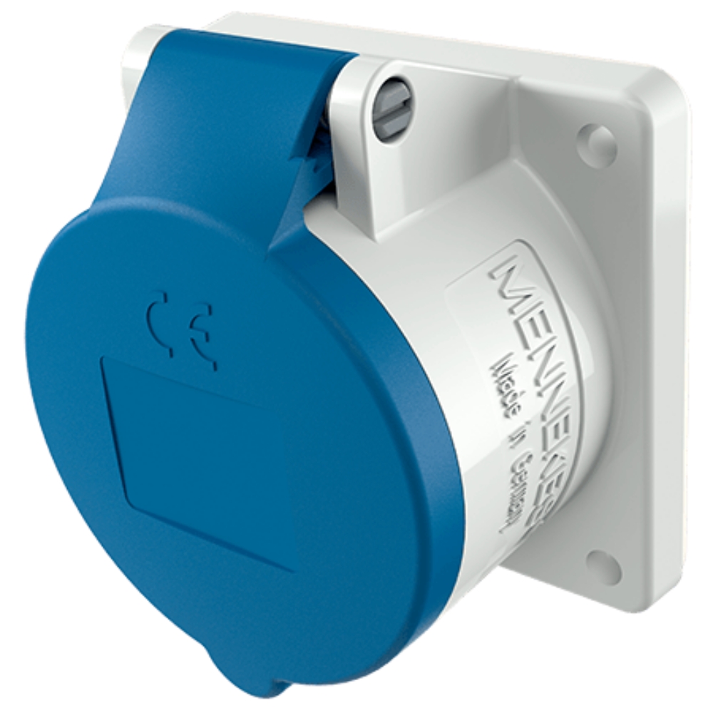 1787 MENNEKES (รหัสเดิม 1395) ปลั๊กตัวเมียฝังตรง (2P+E) 32A 230V IP44