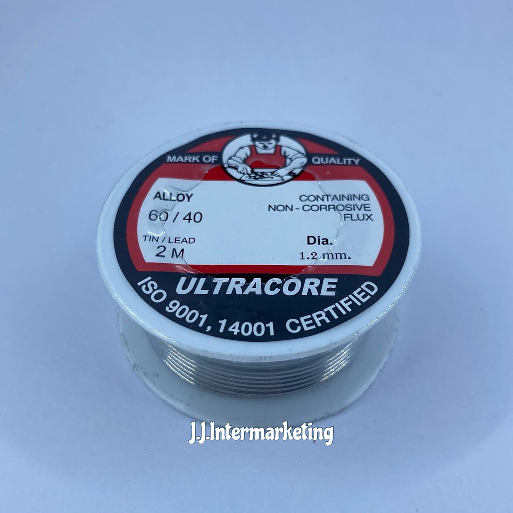 ตะกั่วบักกรีม้วนเล็ก 60/40 1.2 มม. ยาว 2 ม. (1 ม้วน ราคารวมแวท) อย่างดี ละลายง่าย จุดหลอมเหลวต่ำ เชื่อมแน่น