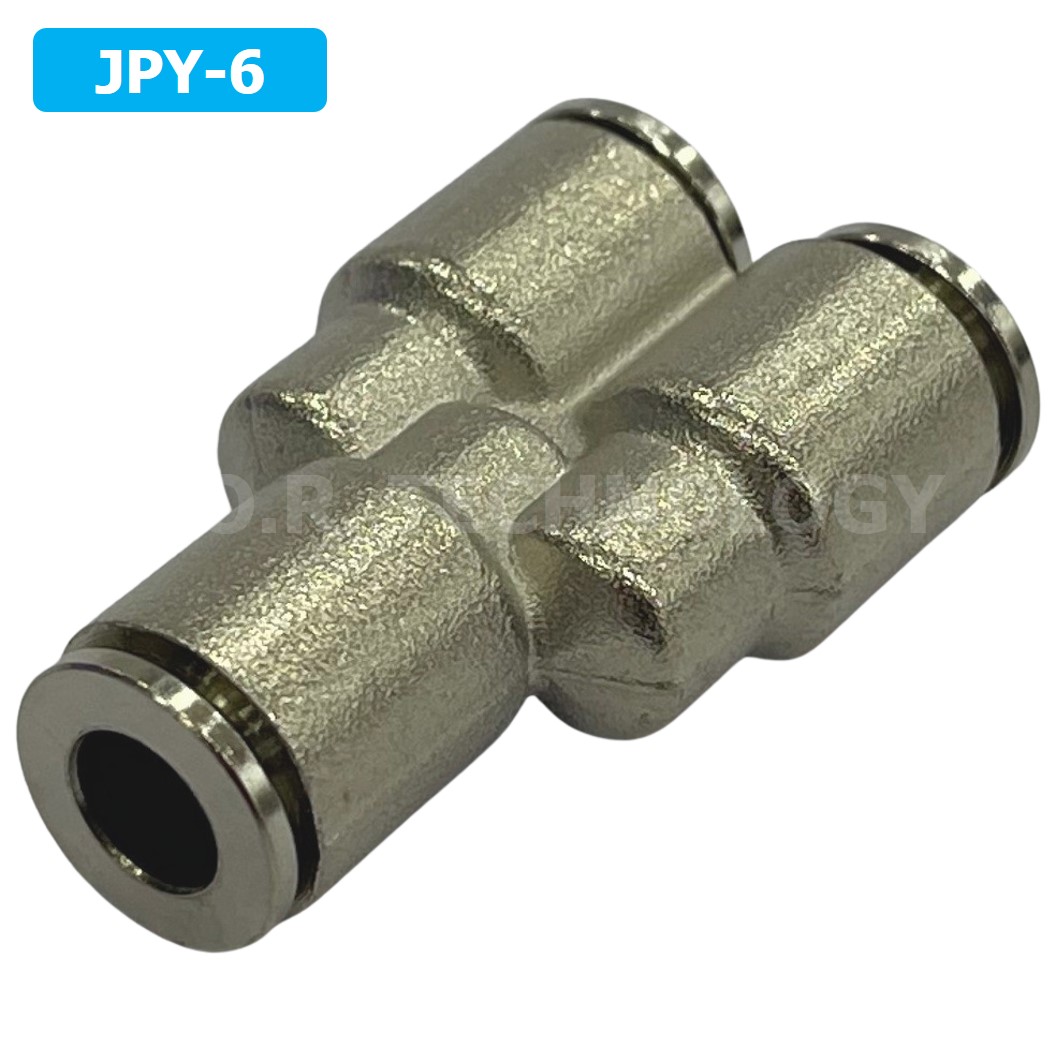 (1ชิ้น) JPY-6 ข้อต่อลม สแตนเลส 3ทาง ตัวY STAINLESS 3 Way Air Connector JPY Pneumatic 3 Ways Fitting ข้อต่อลมสแตนเลส สำหรับ สายลม 6x4mm