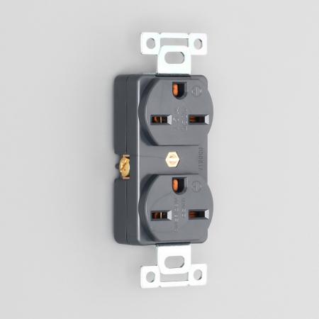 7120GD 2-Pole 3-Wire Grounding 15A 250V (NEMA 6-15) Duplex Receptacle