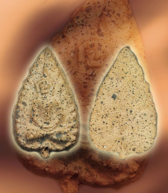 *40440 พระกลีบบัว วัดบวรมงคล(วัดลิงขบ) ธนนบุรี เนื้อดิน สภำพสวยมีหน้ามีตา 13