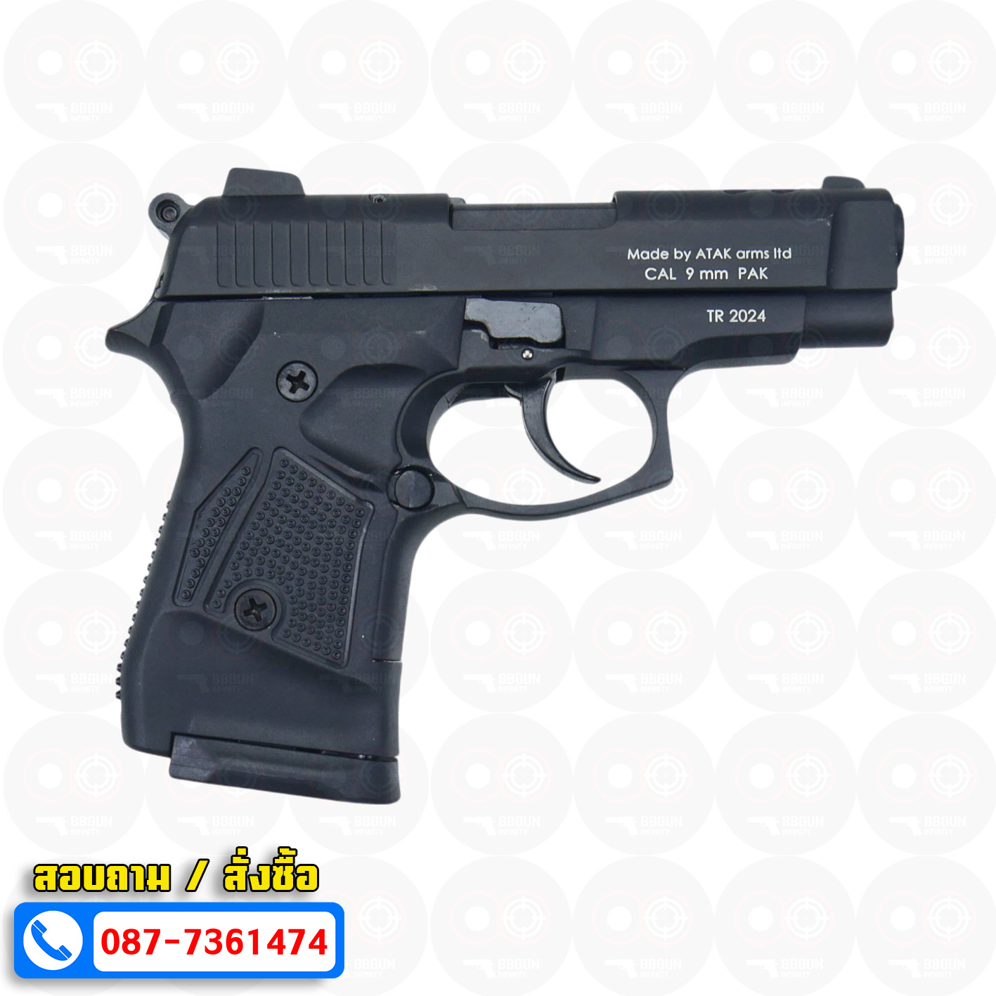 Blank GUN Zoraki 2914 - TD สีดำ แบลงค์กัน Semi Auto (แถมกล่องปืน)