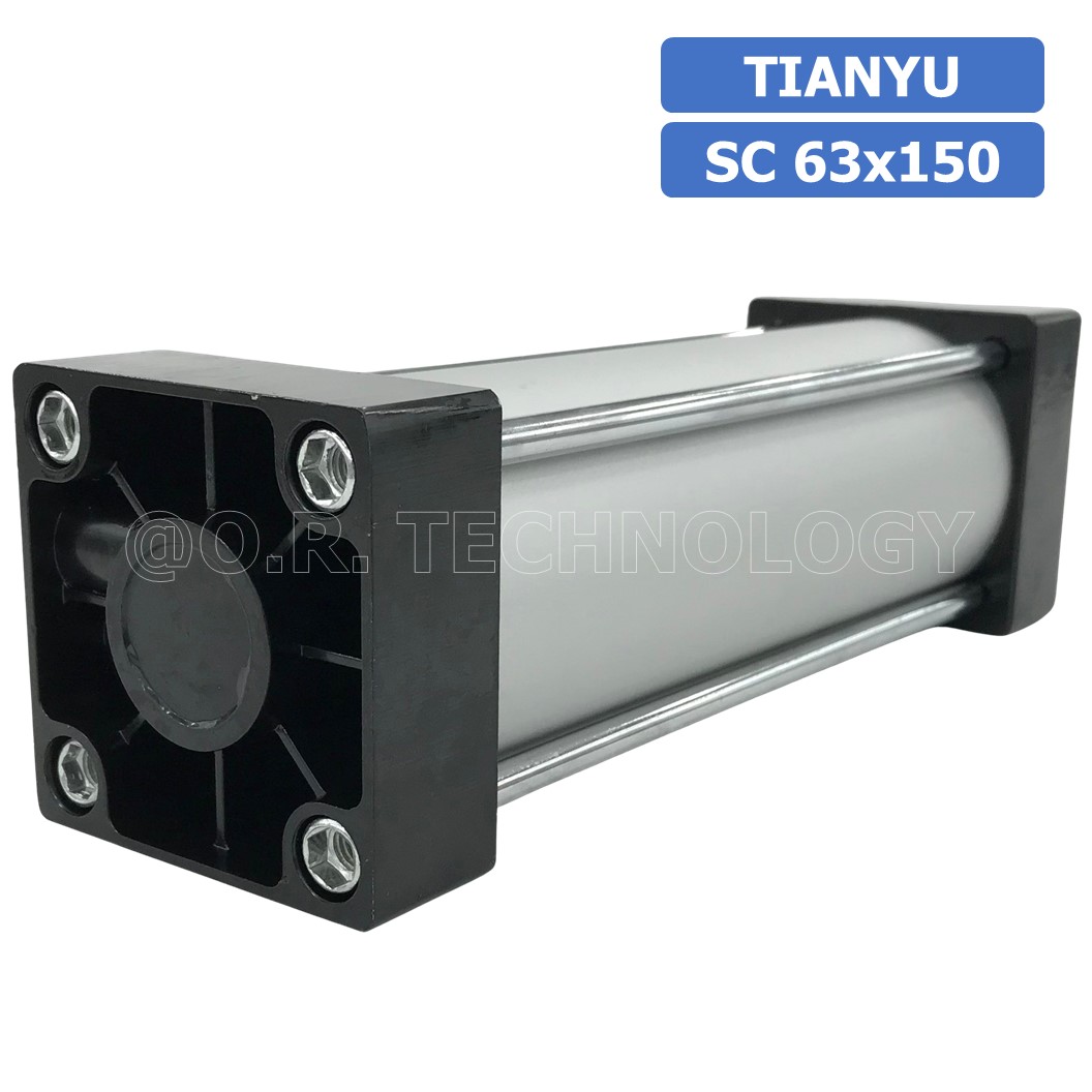 (1ชิ้น) SC 63x150 กระบอกลม รุ่นมาตรฐาน กระบอกลม 4 เสา Standard Cylinder Air Pneumatic แบบสี่เสา