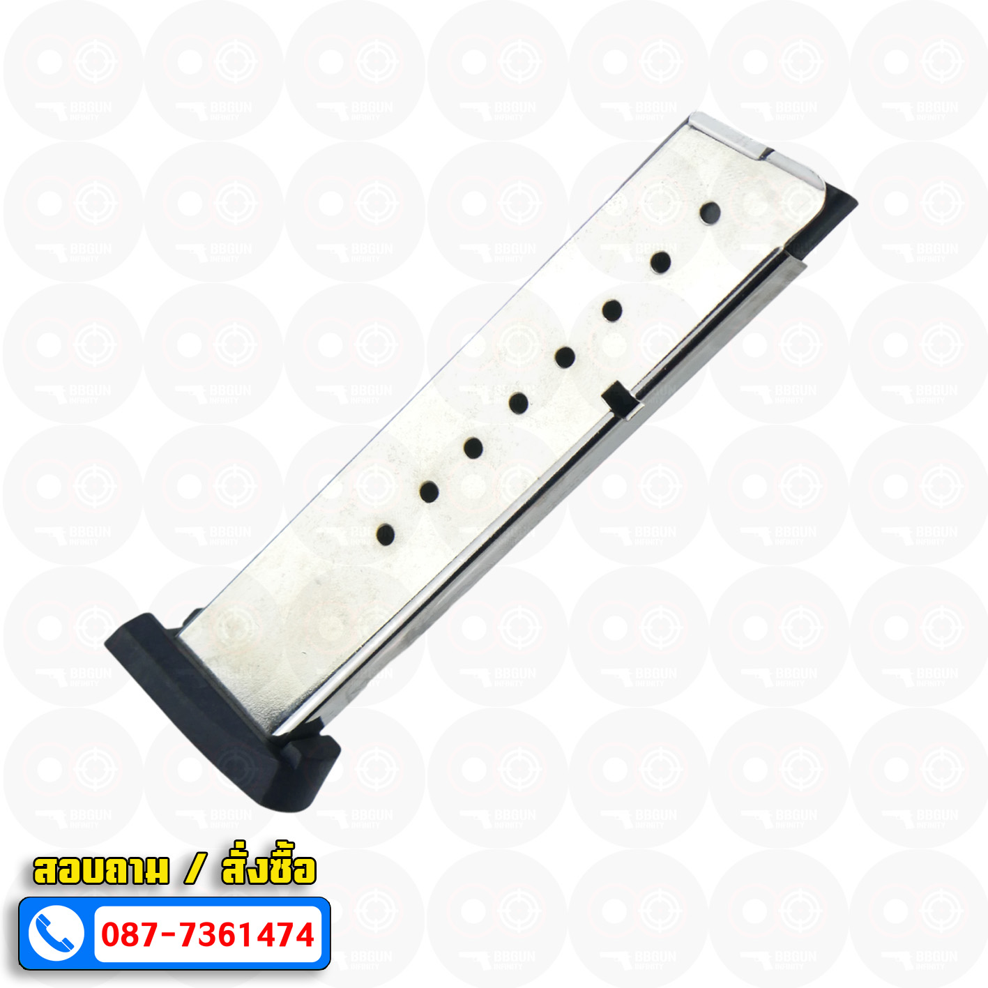 แม็กกาซีน KUZEY M1911 ใส่ได้ทั้ง รุ่น 4 นิ้ว และ รุ่น 5 นิ้ว ( ใส่กับ M1911 ค่าย Aksa ได้ด้วย )
