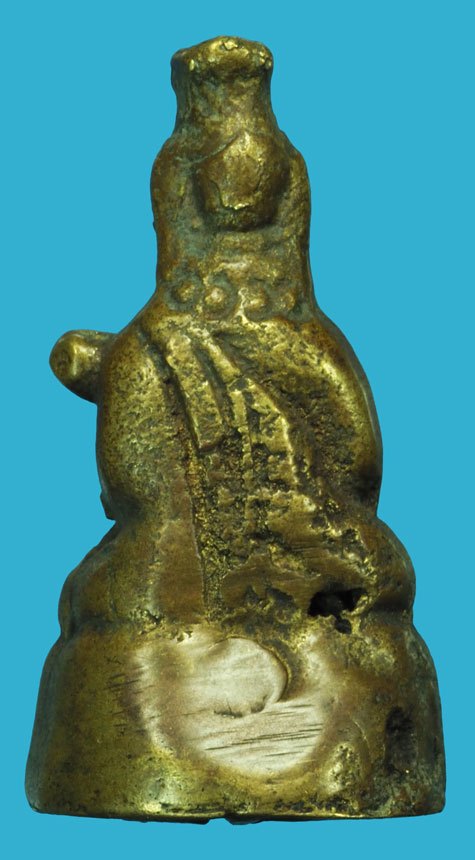 ขายแล้ว*37490 พระฤาษีถือดอกบว เนื้อทองหลืองเก่า ไม่ทราบที่และปีสร้าง 8