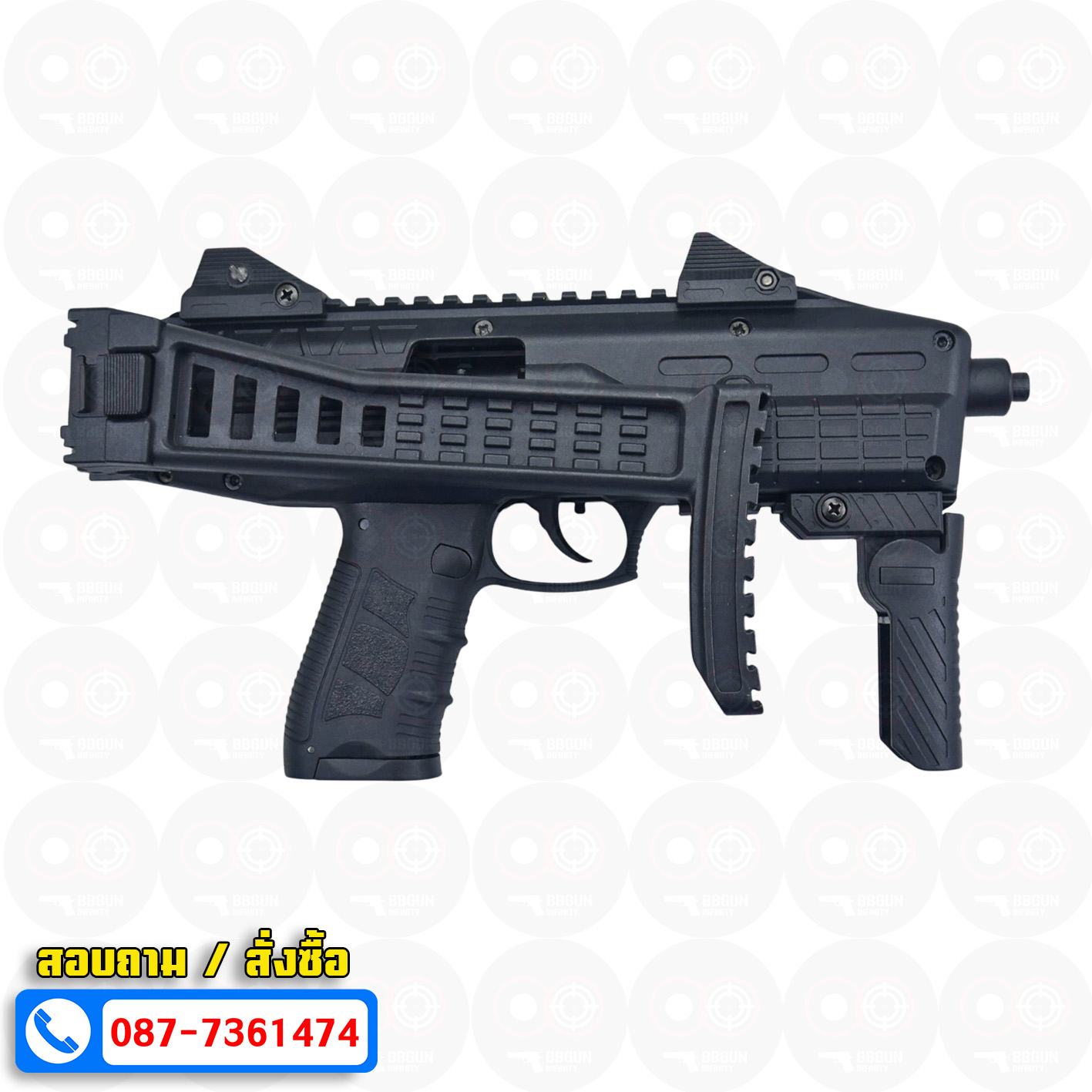 แบลงค์กัน Ekol GANNET-A Semi - Full Auto 9 mm. P.A.K. Blank gun สีดำ (แถม 2 แม็กกาซีน)